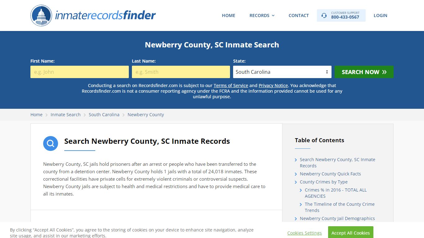 Newberry County, SC Inmate Search - RecordsFinder